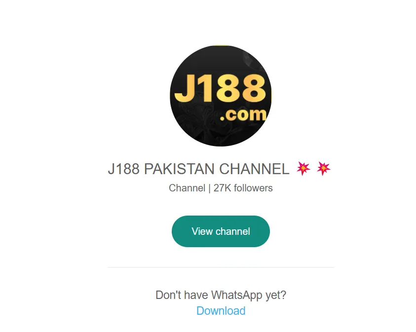 whatsapp channel of j188